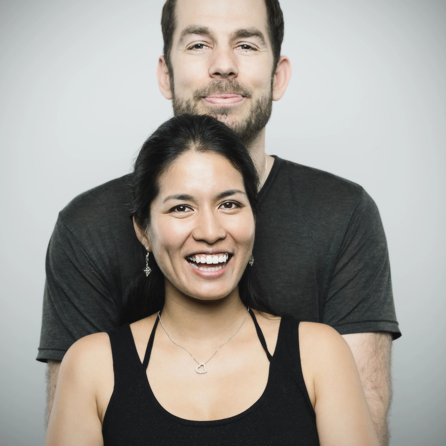Smiling couple headshot